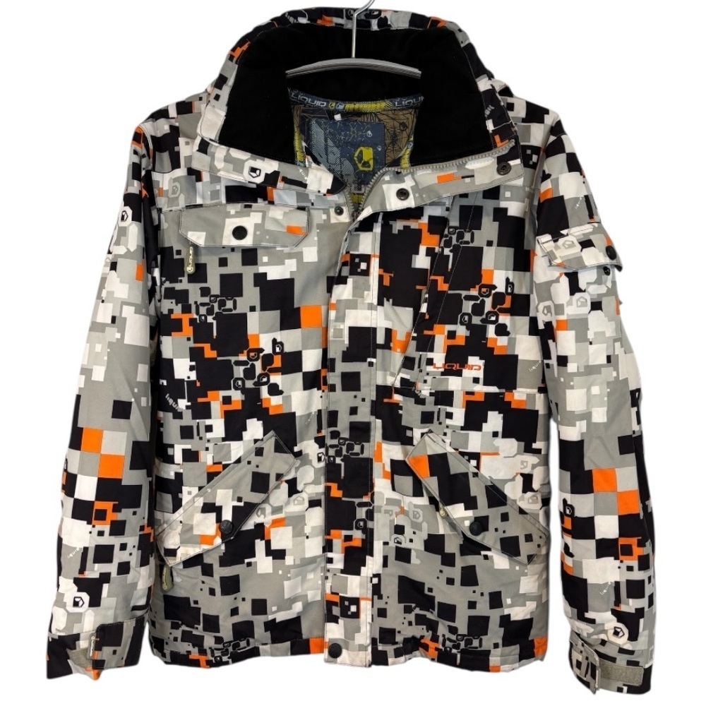 Liquid Freerider Digital Camo Full Zip Hooded Snowboard Jacket, Youth Size L